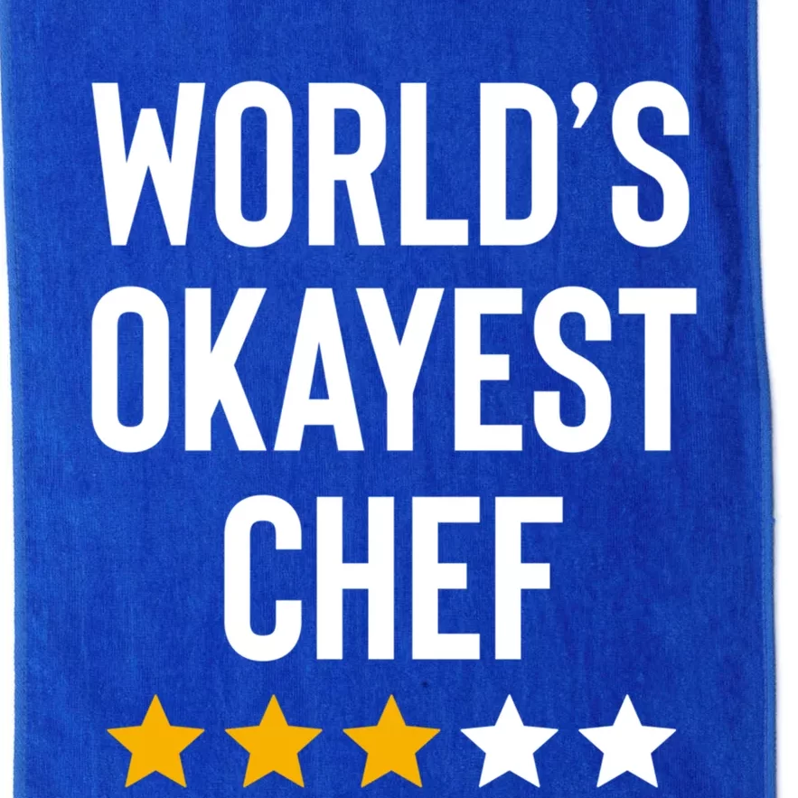 Worlds Okayest Chef Funny Birthday Christmas Gag Gift Great Gift Platinum Collection Golf Towel