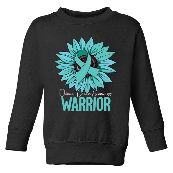 Warrior Ovarian Cancer Awareness Toddler Sweatshirt