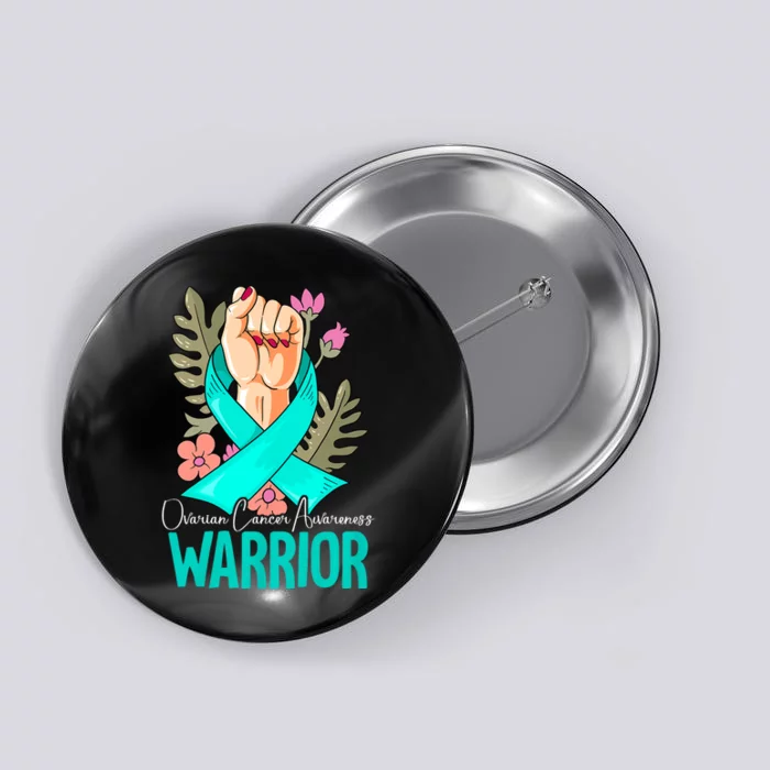 Warrior Ovarian Cancer Awareness Button