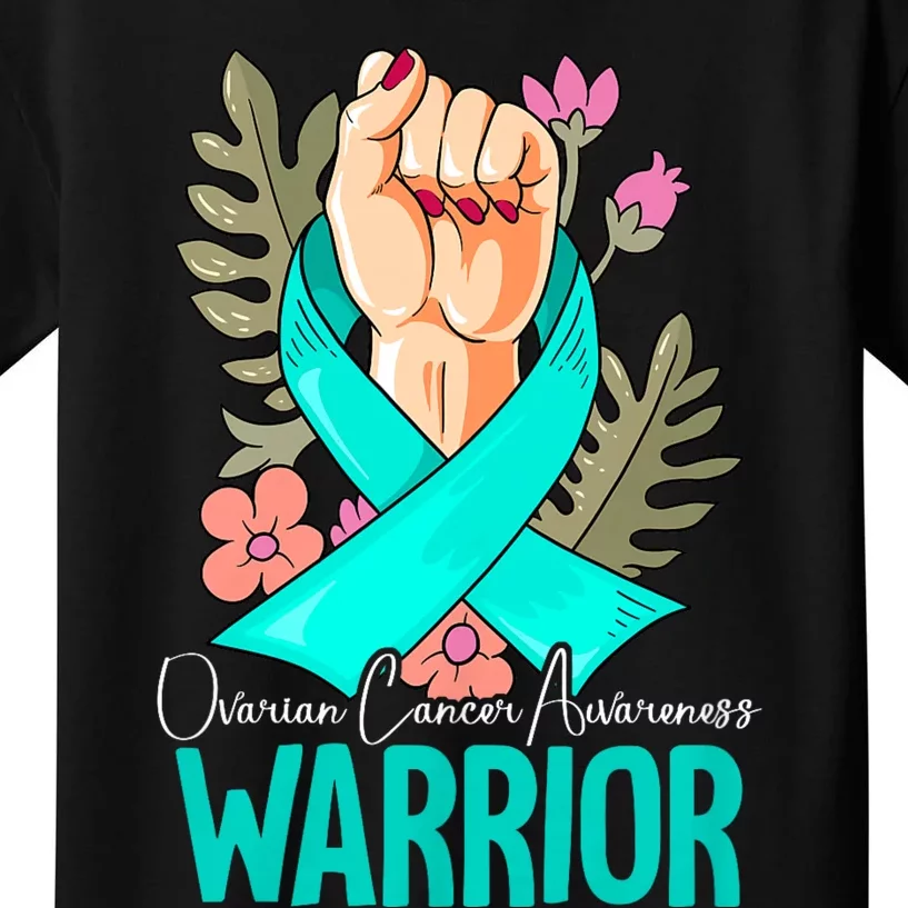 Warrior Ovarian Cancer Awareness Kids T-Shirt