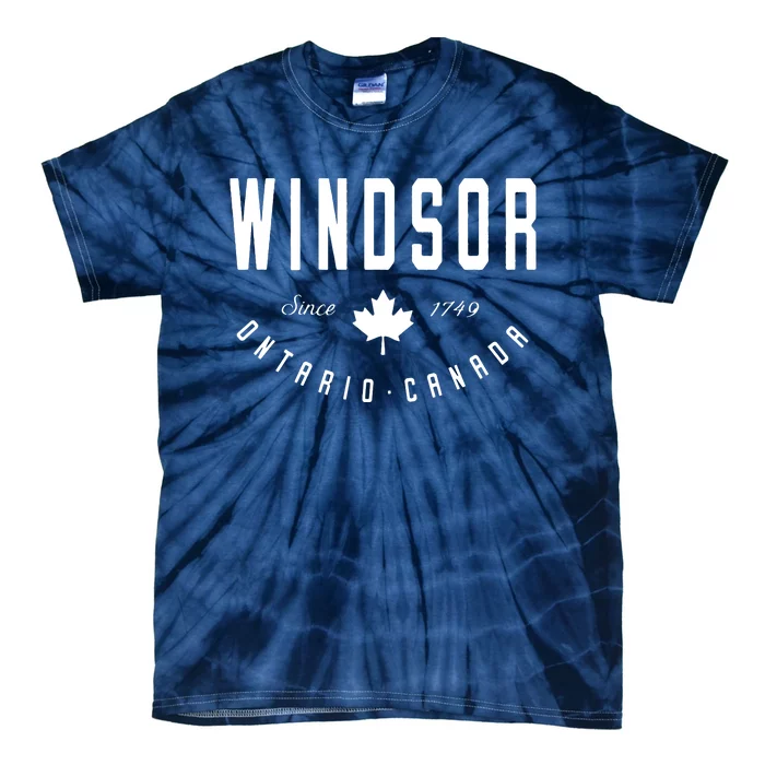 Windsor Ontario Canada Maple Leaf Canadian Gift Tie-Dye T-Shirt