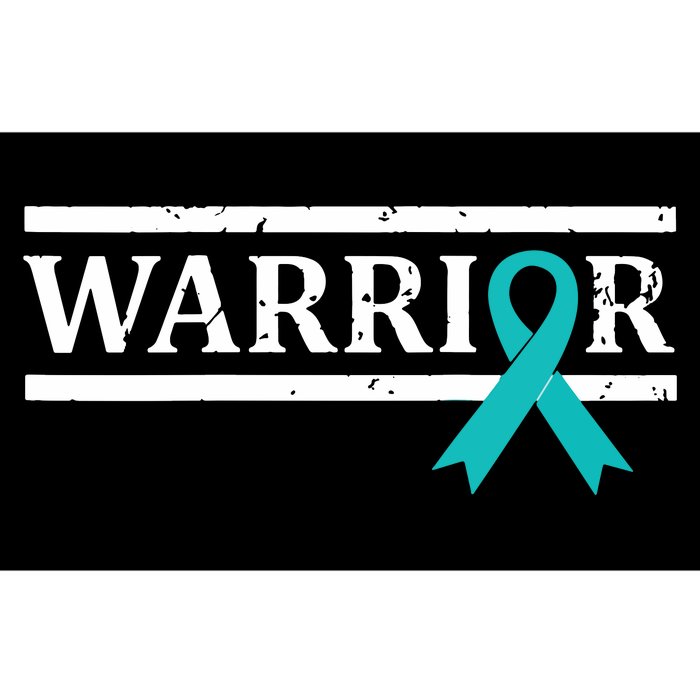 Women Ovarian Cancer Warrior Teal Ribbon Ovarian Cancer Tank Top Bumper Sticker