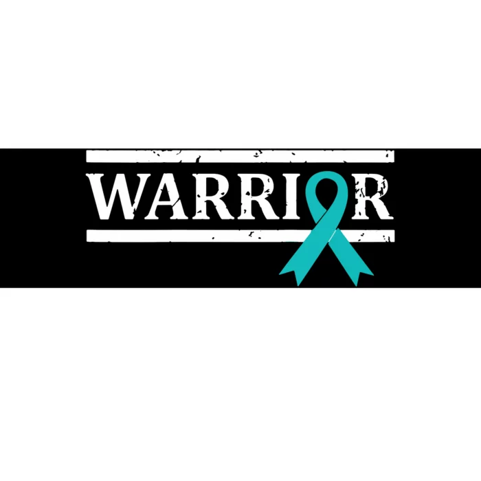 Women Ovarian Cancer Warrior Teal Ribbon Ovarian Cancer Tank Top Bumper Sticker