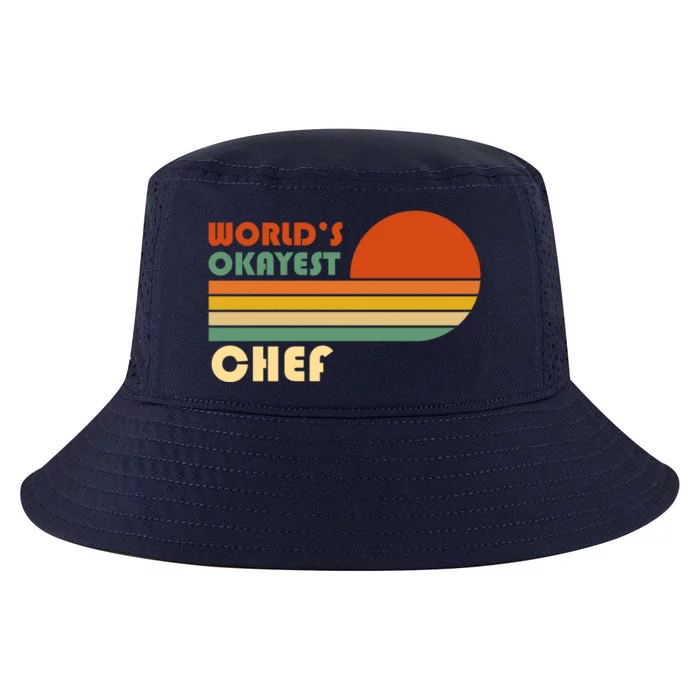 Worlds Okayest Chef Funny Retro Gift Cool Comfort Performance Bucket Hat