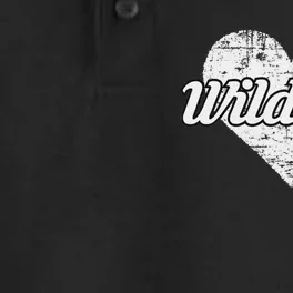 Wildcats Over Distressed Heart Villa Rica Dry Zone Grid Performance Polo