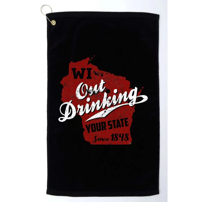 Wisconsin Out Drinking Your State Beer Group Platinum Collection Golf Towel