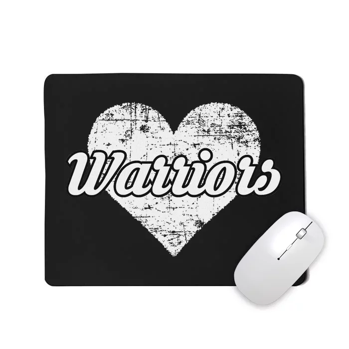 Warriors Over Distressed Heart Ontario Mousepad