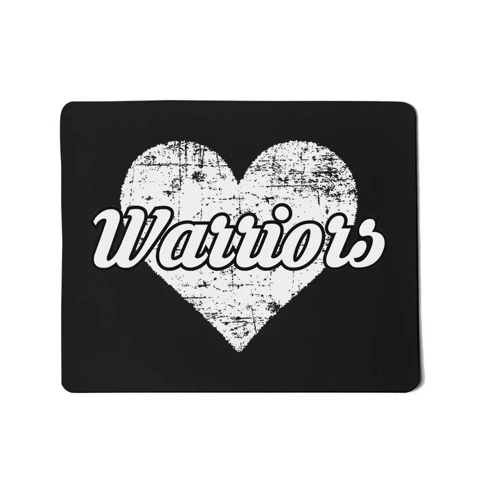 Warriors Over Distressed Heart Ontario Mousepad