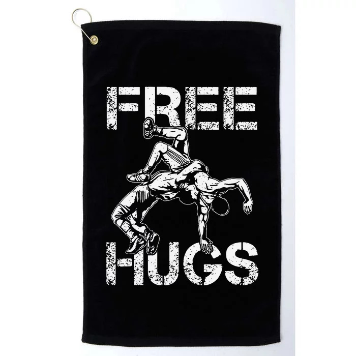 Wrestling Outfit  Distressed Free Hug Wrestling Wrestler Platinum Collection Golf Towel