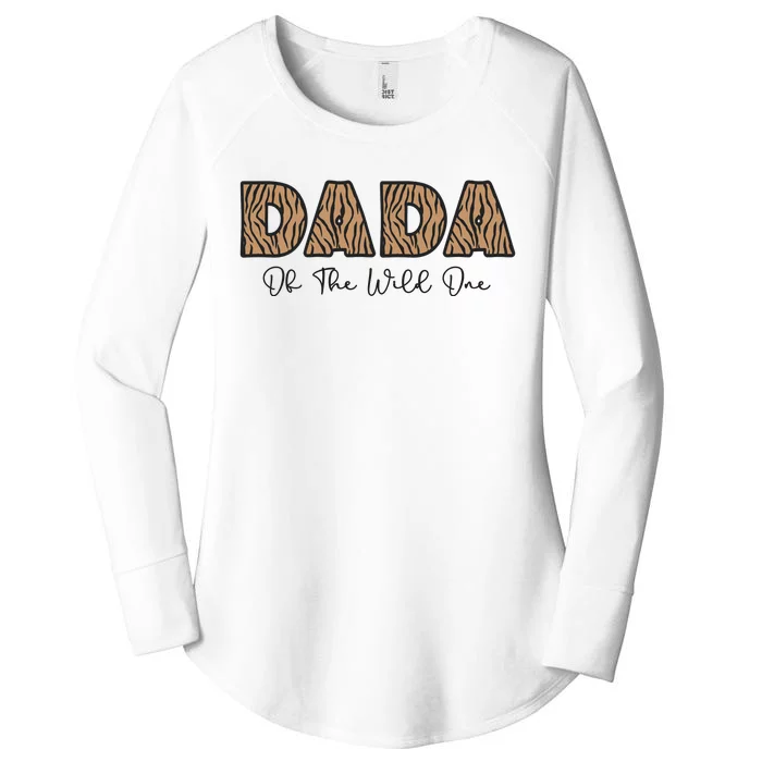 Wild One Dada Two Wild Birthday Outfit Zoo Birthday Animal Women's Perfect Tri Tunic Long Sleeve Shirt