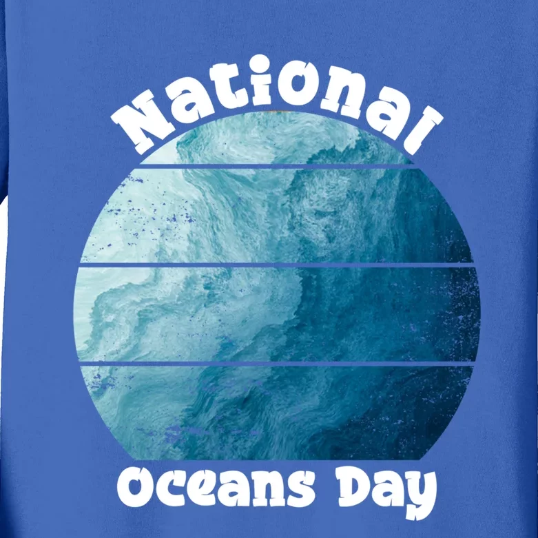 World Oceans Day Save Our Natural Environt 8 June Gift Kids Long Sleeve Shirt