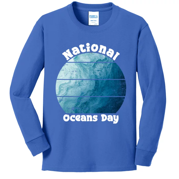 World Oceans Day Save Our Natural Environt 8 June Gift Kids Long Sleeve Shirt