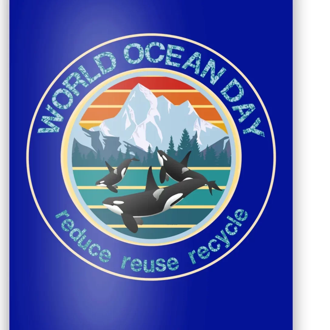 World Ocean Day Reduce Reuse Recycle Gift Poster