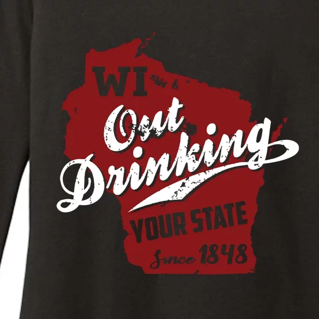 Wisconsin Out Drinking Your State Beer Group Womens CVC Long Sleeve Shirt