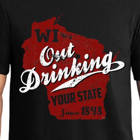 Wisconsin Out Drinking Your State Beer Pajama Set