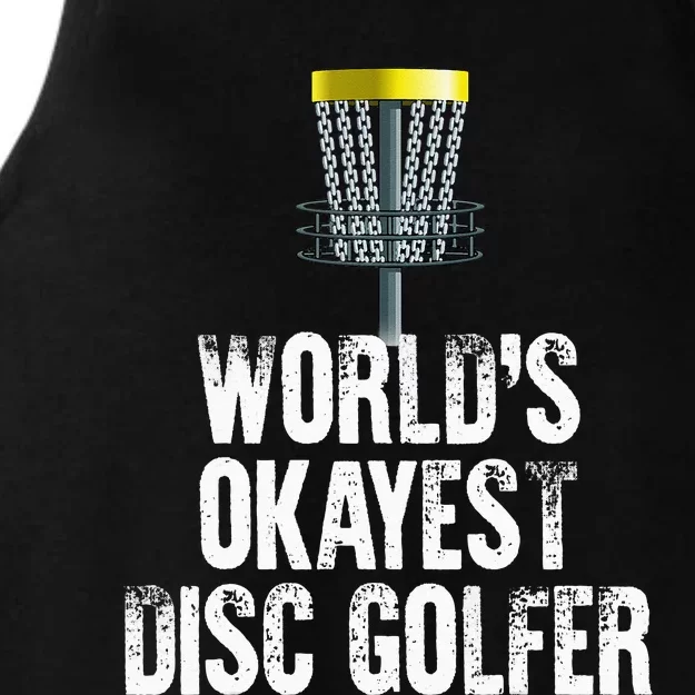 World's Okayest Disc Golfer Disc Golf Frisbee Throwing Gift Ladies Tri-Blend Wicking Tank