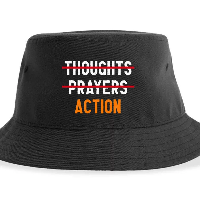 Wear Orange Enough Thoughts Prayers End Gun Violence Control Sustainable Bucket Hat