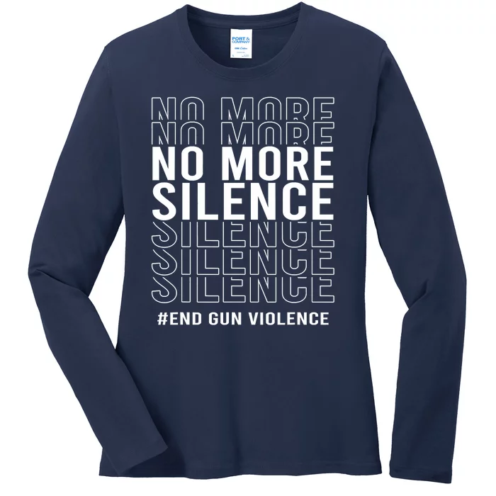 Wear Orange End Gun Violence Protect Kids Not Guns Ladies Long Sleeve Shirt