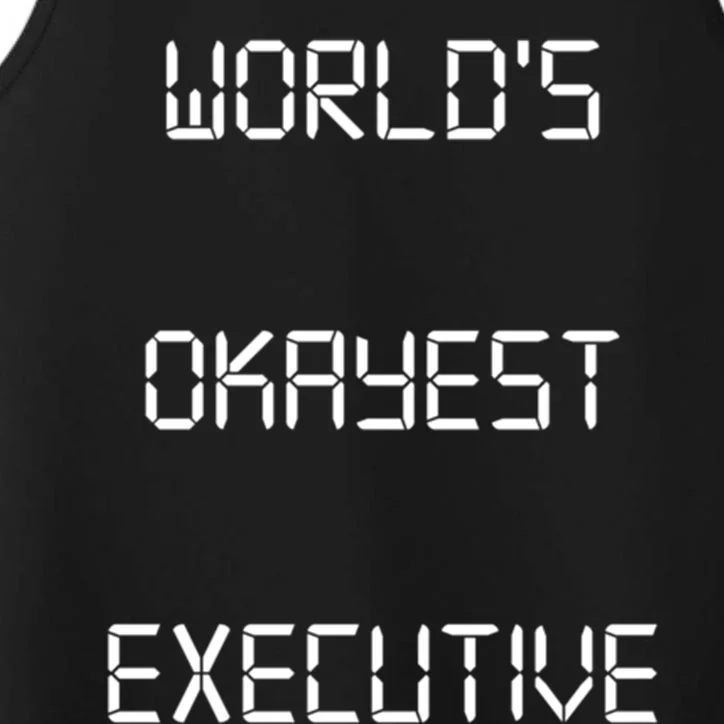 Worlds Okayest Executive Chef Funny Executive Chef Cool Gift Performance Tank