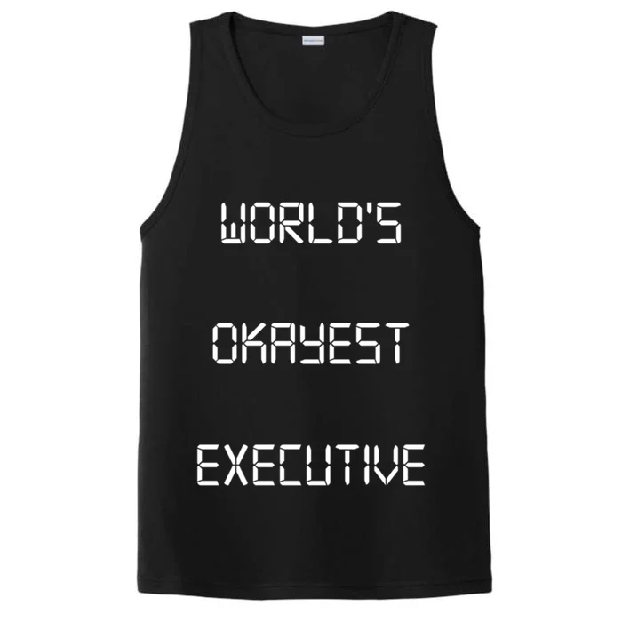 Worlds Okayest Executive Chef Funny Executive Chef Cool Gift Performance Tank