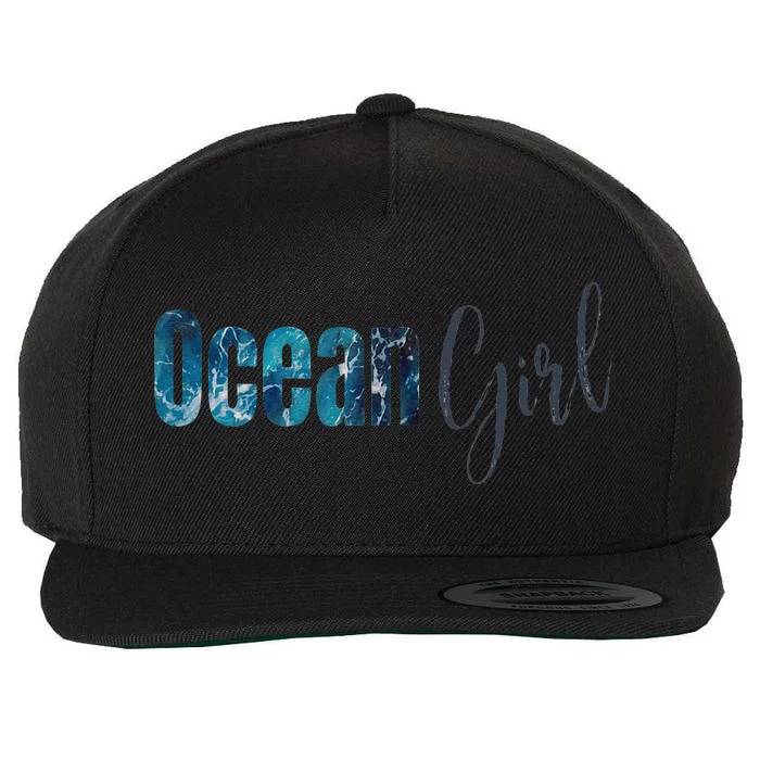 Womens Ocean Earth Day Mother Ocean Save The Planet Green Eco Wool Snapback Cap