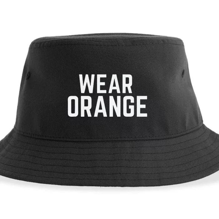 Wear Orange End Gun Violence Awareness Protect Our Children Sustainable Bucket Hat