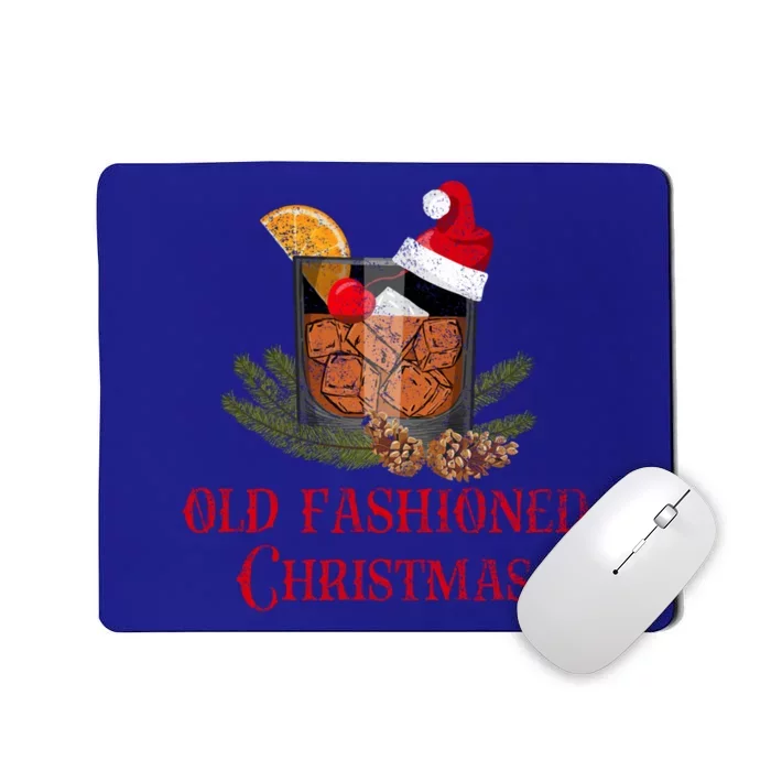 Whiskey Old Fashioned Christmas Funny Bourbon Cocktail Gift Mousepad