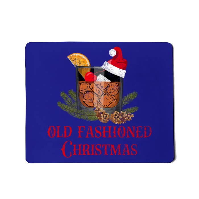 Whiskey Old Fashioned Christmas Funny Bourbon Cocktail Gift Mousepad