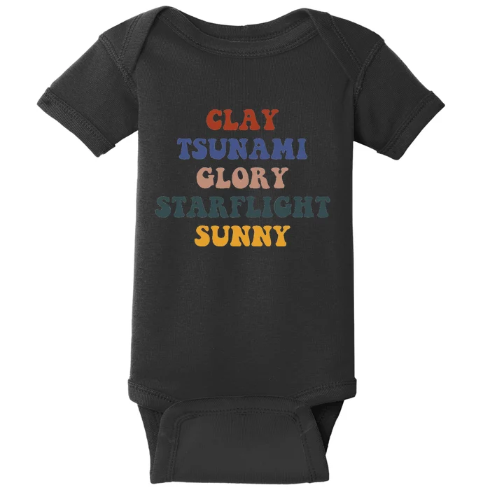 Wings Of Fire Clay Tsunami Glory Starflight Sunny Dragon Baby Bodysuit