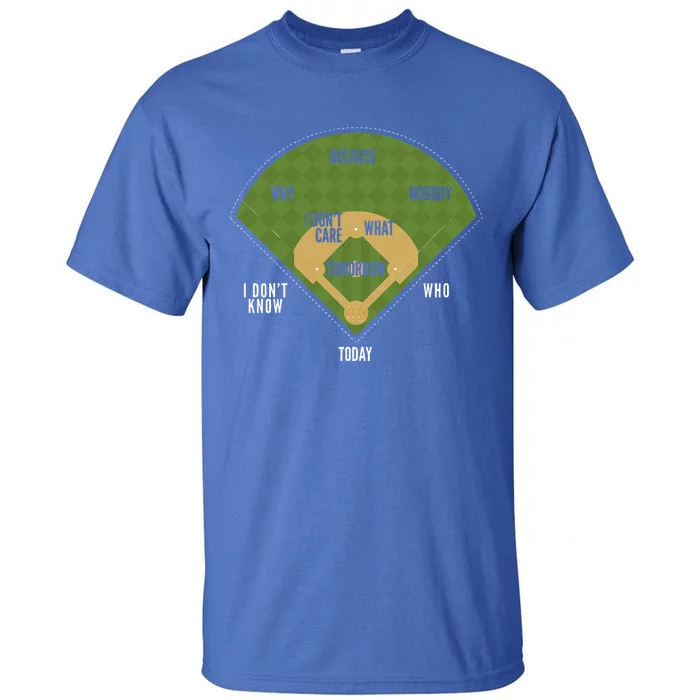 Whos On First Baseball For A Whos On First Baseball Fan Tall T-Shirt