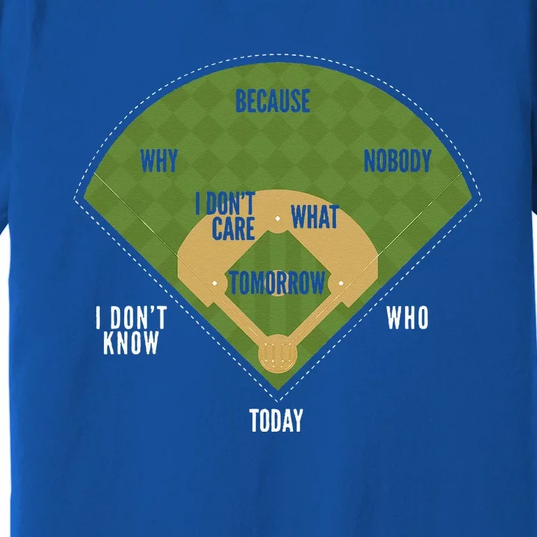 Whos On First Baseball For A Whos On First Baseball Fan Premium T-Shirt