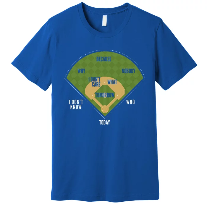 Whos On First Baseball For A Whos On First Baseball Fan Premium T-Shirt