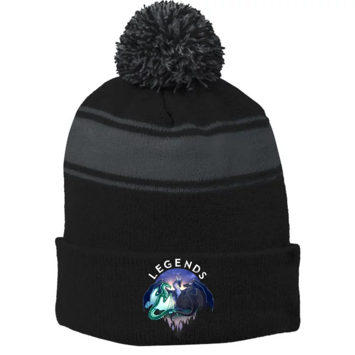 Wings Of Fire Legends Fathom Darkstalker Clearsight Stripe Pom Pom Beanie