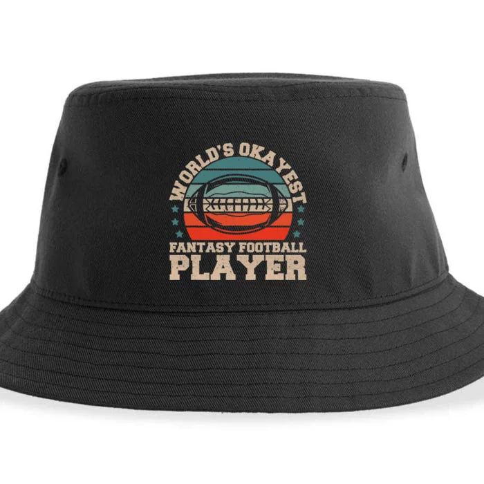 Worlds Okayest Fantasy Football Player Fantasy Football Sustainable Bucket Hat