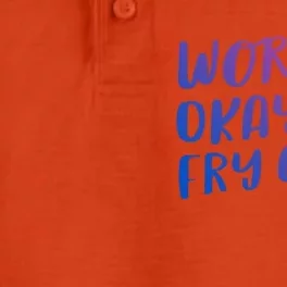 Worlds Okayest Fry Cook Funny Chef Restaurant Gift Dry Zone Grid Performance Polo