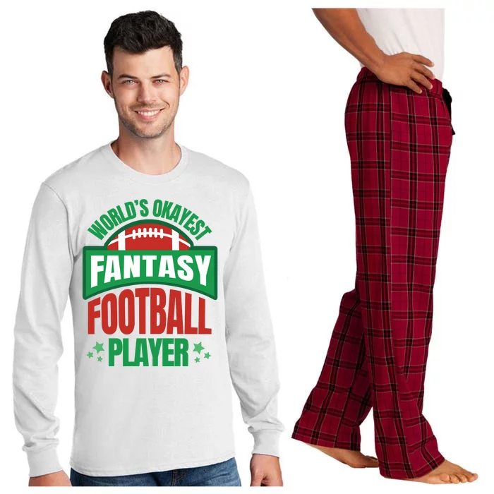 World's Okayest Fantasy Football Player Long Sleeve Pajama Set