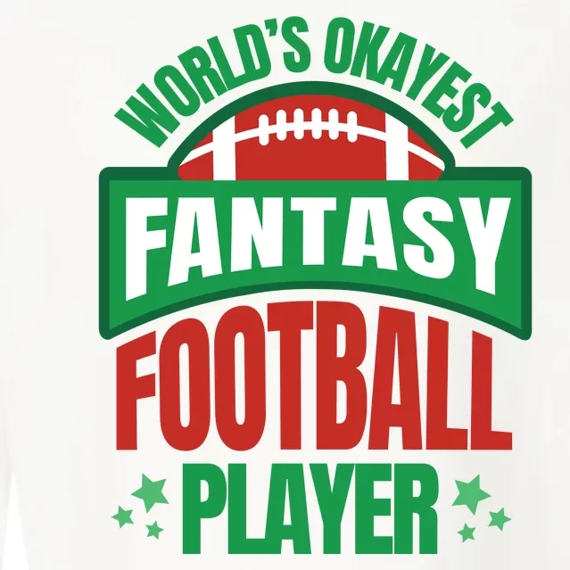 World's Okayest Fantasy Football Player Cropped Pullover Crew