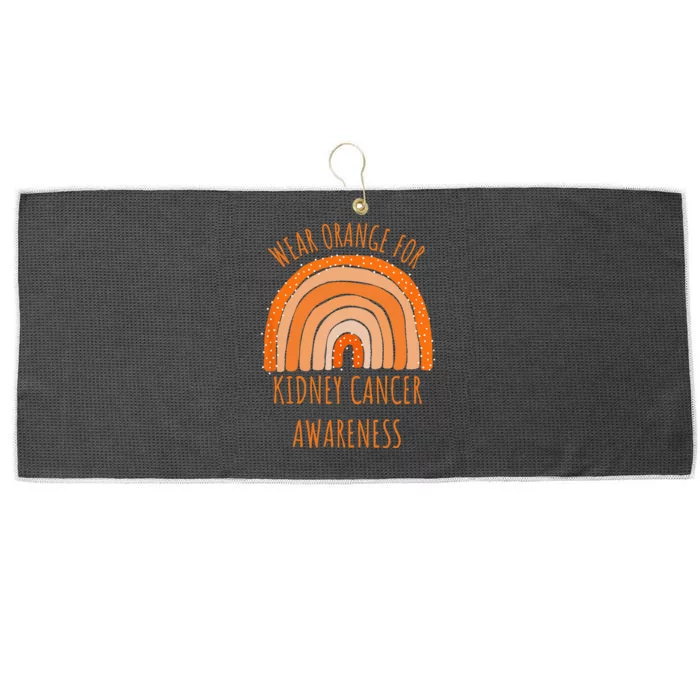 Wear Orange For Kidney Cancer Awareness Kidney Cancer Large Microfiber Waffle Golf Towel