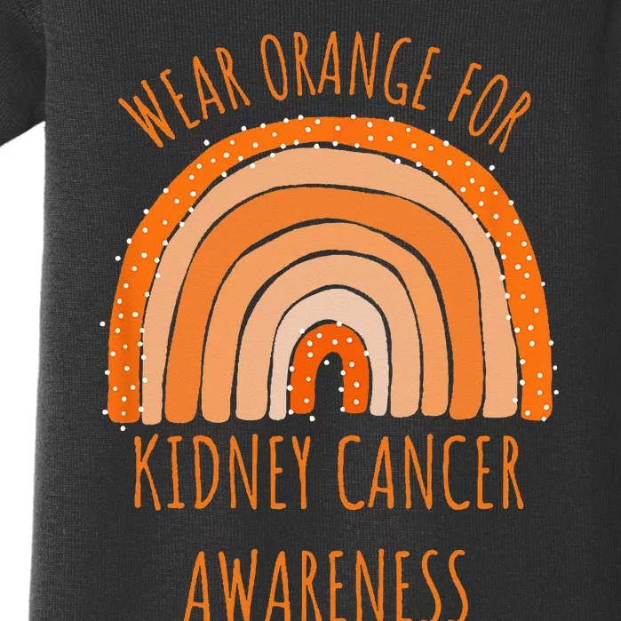 Wear Orange For Kidney Cancer Awareness Kidney Cancer Baby Bodysuit