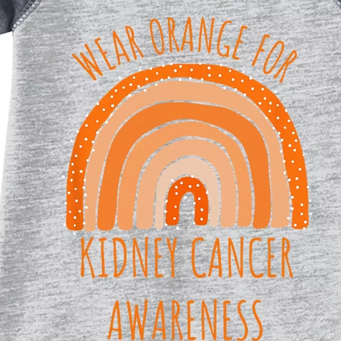 Wear Orange For Kidney Cancer Awareness Kidney Cancer Infant Baby Jersey Bodysuit