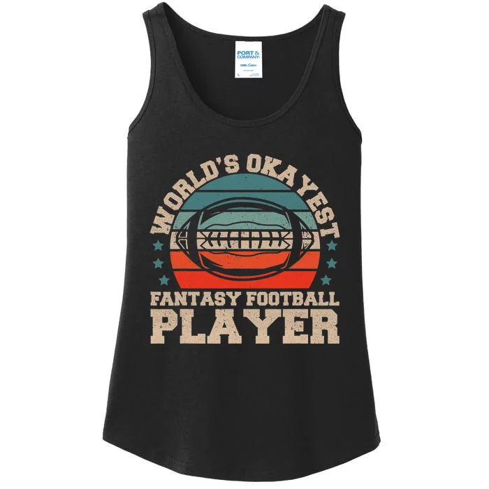 Worlds Okayest Fantasy Football Player Fantasy Football Ladies Essential Tank