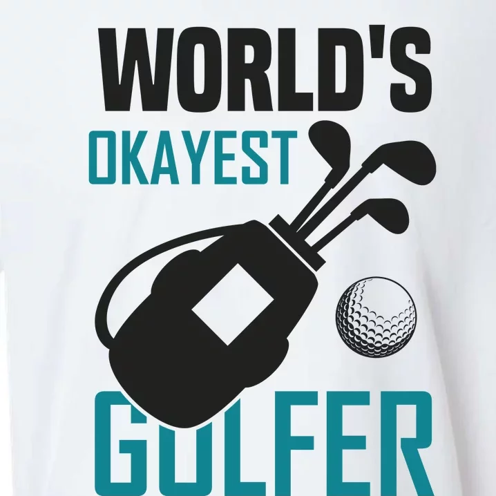 World's Okayest Golfer Sueded Cloud Jersey T-Shirt