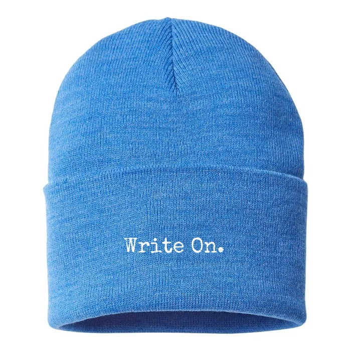 Write On Gift Authors And Poets Gift For Writers Cute Gift Sustainable Knit Beanie