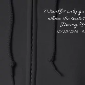 Wrinkles Only Go Where The Smiles Have Been Jimmy Buffett Full Zip Hoodie