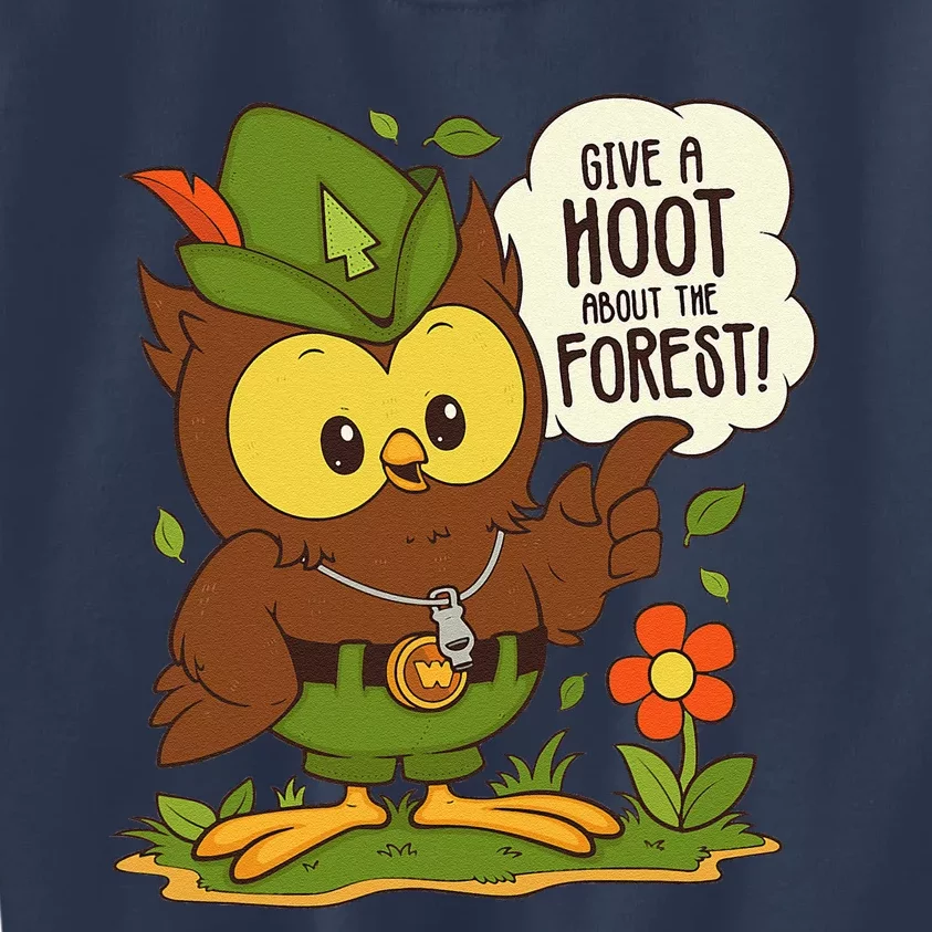 Woods.Y Owl Give A Hoot About The Forest Arbor Day Earth Day Kids Sweatshirt