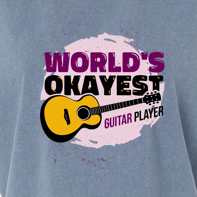 World's Okayest Guitar Player Garment-Dyed Women's Muscle Tee