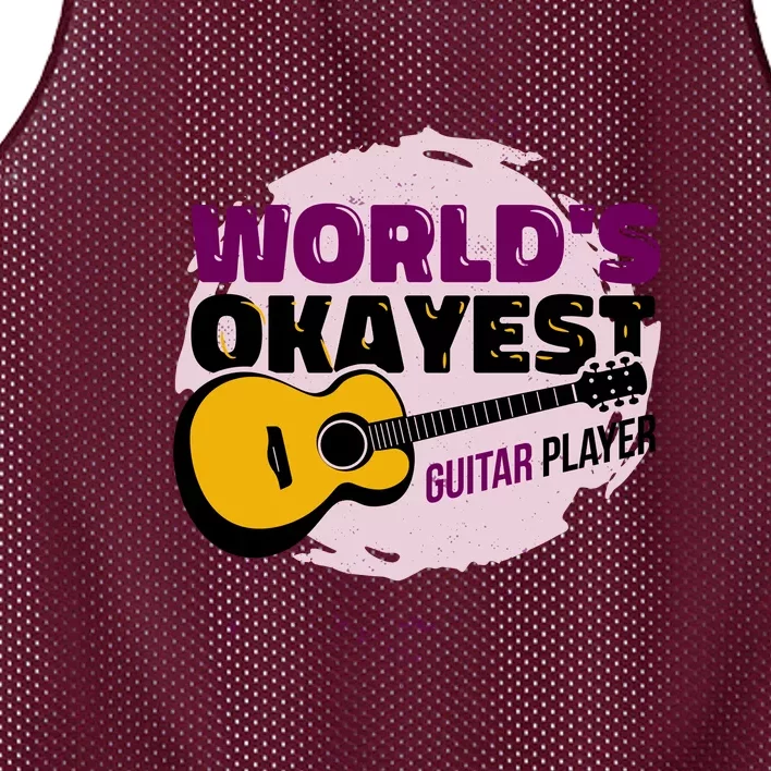 World's Okayest Guitar Player Mesh Reversible Basketball Jersey Tank