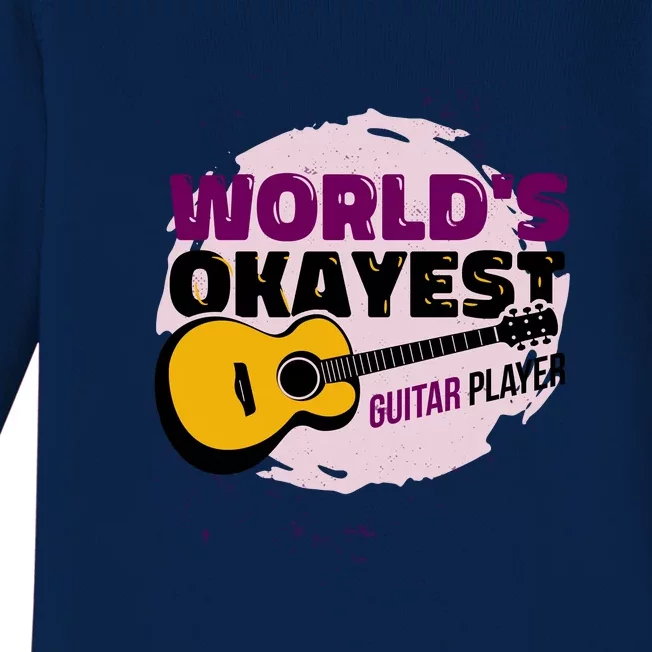 World's Okayest Guitar Player Baby Long Sleeve Bodysuit