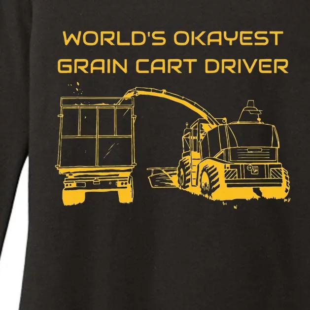 World's Okayest Grain Cart Driver funny Farming Womens CVC Long Sleeve Shirt