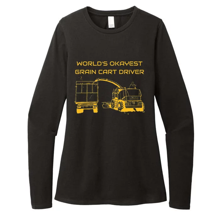 World's Okayest Grain Cart Driver funny Farming Womens CVC Long Sleeve Shirt